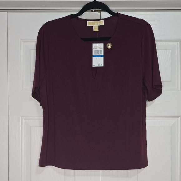 MICHAEL Michael Kors Tops - 🆕️ Michael Kors Burgundy Short Sleeve Top
